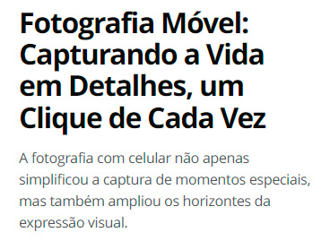 Curso de Fotografia com Celular (WebHoje)