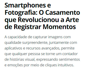 Curso de Fotografia com Celular (WebHoje)