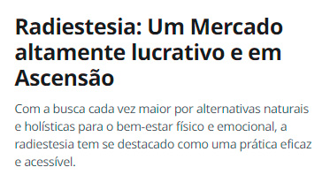 Curso de Radiestesia (WebHoje)