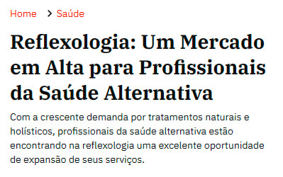 Curso de Reflexologia Podal e Palmar (WebHoje)