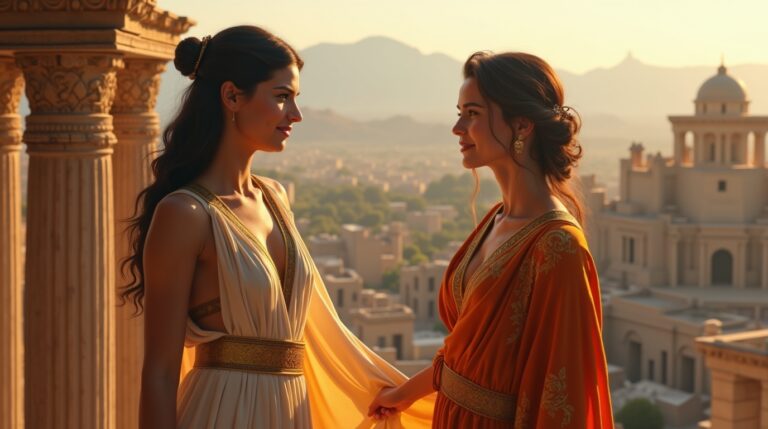 Antaia na mitologia grega: esposa de Preto em cena dramática na antiga cidade Antea