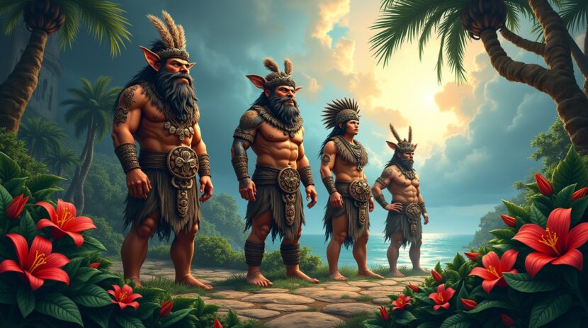 Atua na mitologia polinésia: protetores ancestrais e guerreiros em cena épica