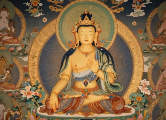 Bodhisattva na mitologia tibetana: Avalokiteshvara em cena de compaixão e sabedoria