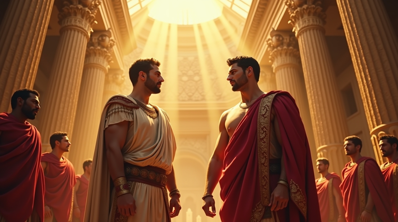 Consagração de imperadores na mitologia romana: a apoteose de Júlio César e Augusto em cena épica