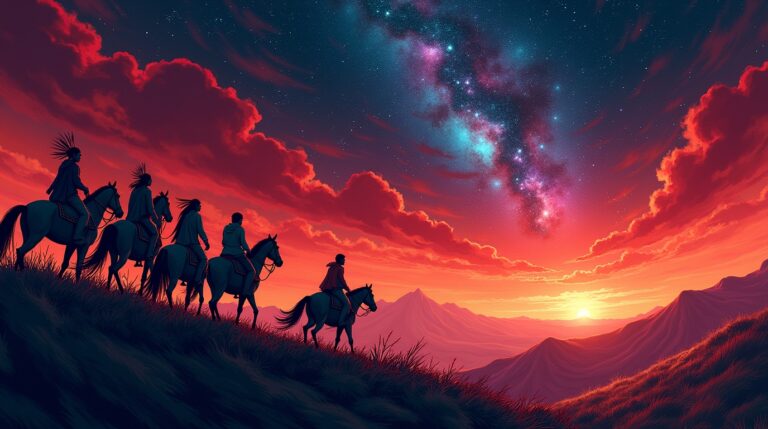 Narrativas do céu vermelho nas mitologias das Américas incluindo lendas indígenas e heróis estelares