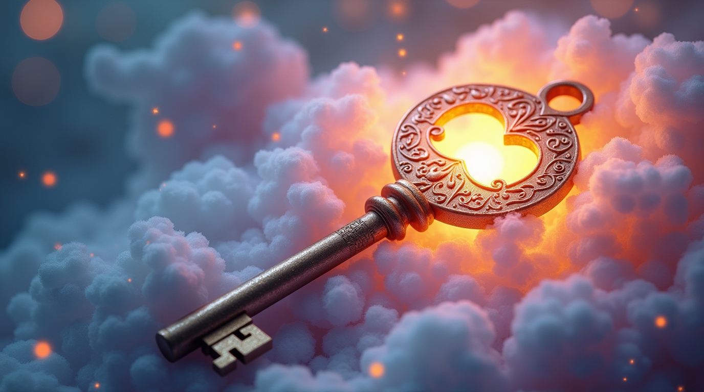 Sonho de uma chave que se transforma em luz, representação simbólica e espiritual