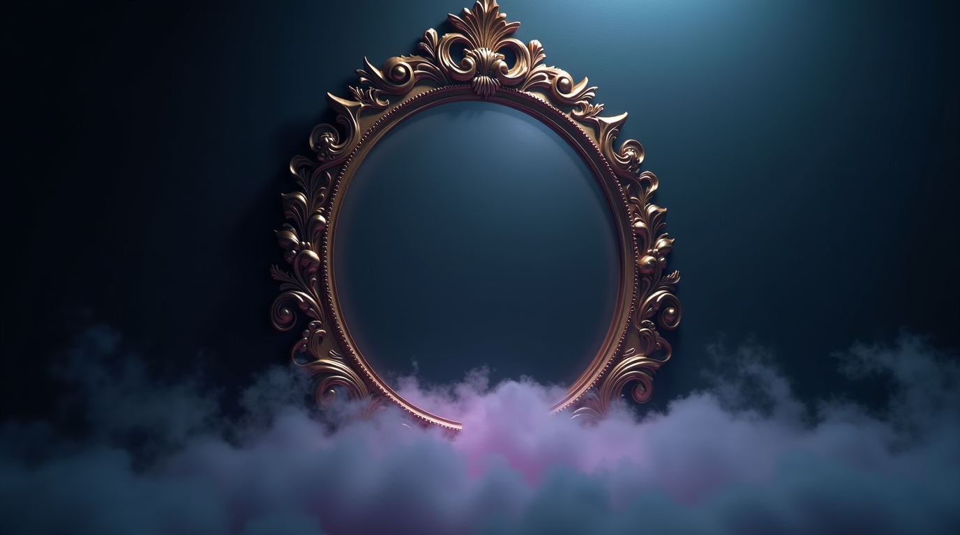 Sonhar com um espelho que só reflete quando está escuro Sonhar com espelho que só reflete quando está escuro: representação visual de sonhos misteriosos e simbolismo oculto