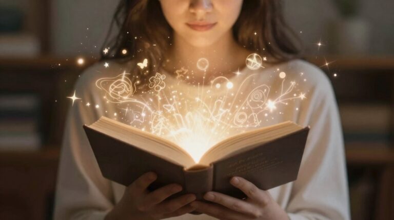 Sonhar com um livro que conta a história da sua vida Sonhar com um livro que conta a história da sua vida, simbolizando reflexão e autoconhecimento