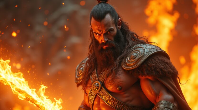 Surtarbrandar na Mitologia Nórdica: O Guardião do Fogo e do Ragnarok Surtarbrandar na mitologia nórdica: guardião do fogo enfrentando gigantes de Muspelheim