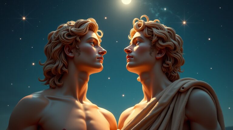 Castor e Pólux na mitologia grega: gêmeos filhos de Leda e Zeus sob a constelação de Gêmeos