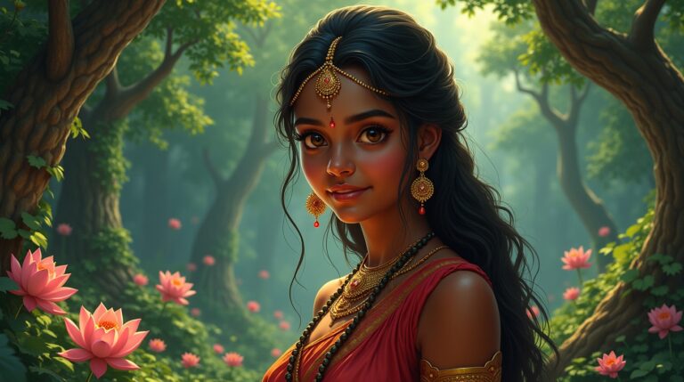 Devayani na mitologia hindu: a filha de Shukra em cena épica representando amor e maldição