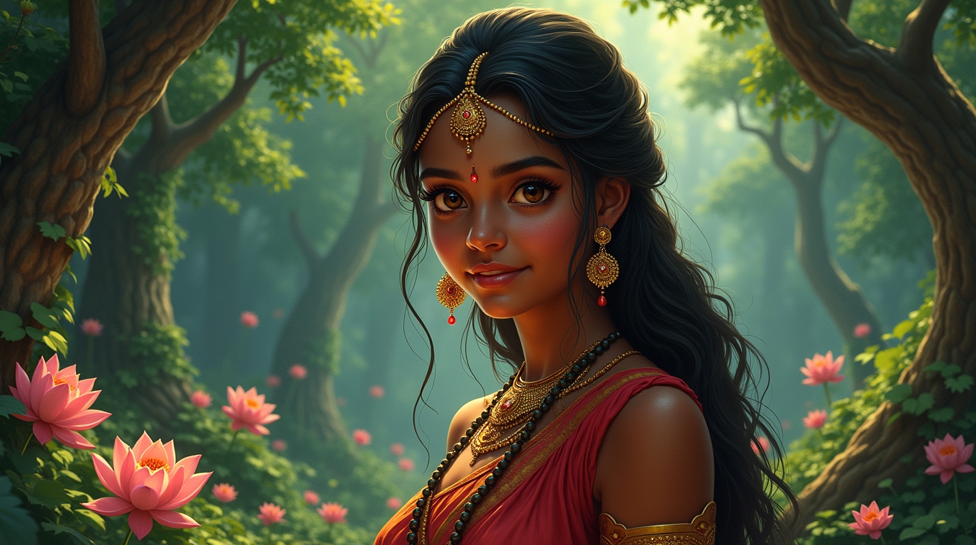 Devayani na mitologia hindu: a filha de Shukra em cena épica representando amor e maldição