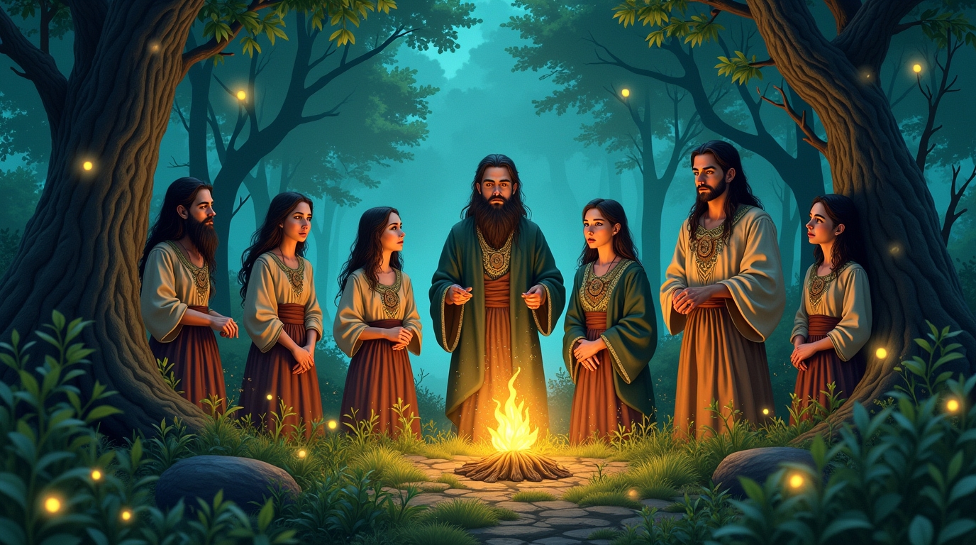 Ecos da ancestralidade na mitologia eslava: rituais antigos e deuses eslavos em uma floresta mística