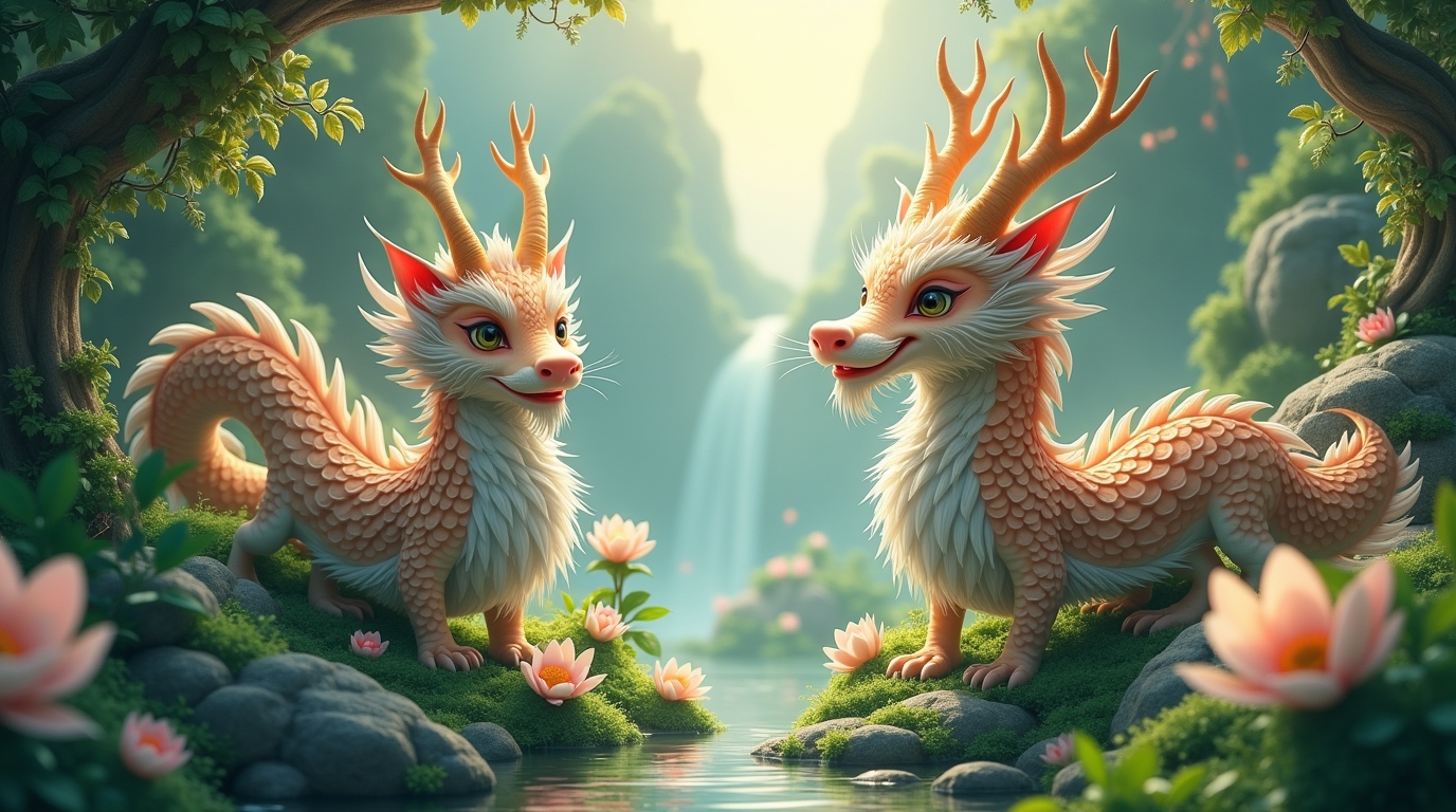 Espíritos da Natureza na Mitologia Chinesa: representações de Yakshas e Yecha em meio a uma floresta mágica