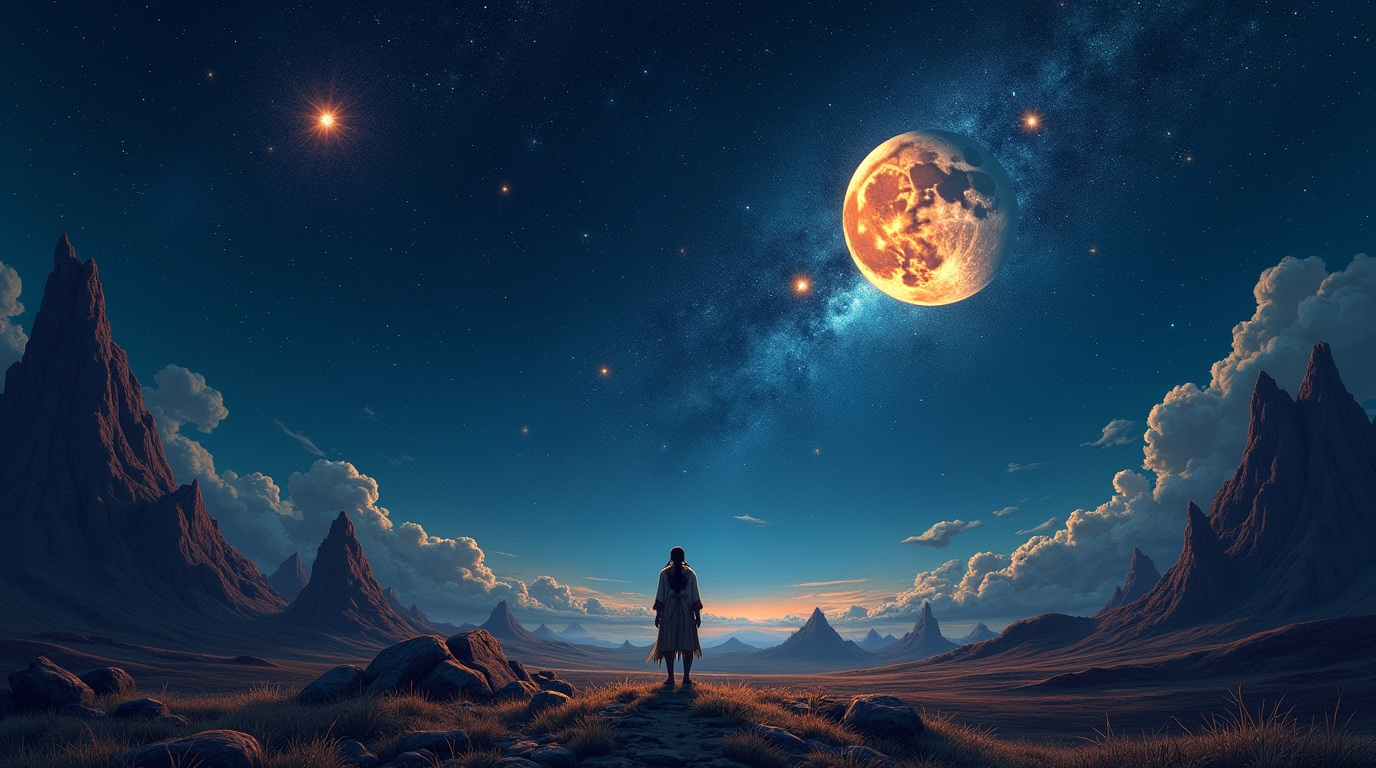 Lendas do céu infinito nas mitologias norte-americanas mostrando constelações e deuses indígenas