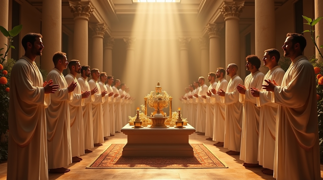 O uso de incensos e perfumes nos rituais da mitologia romana em altar sagrado