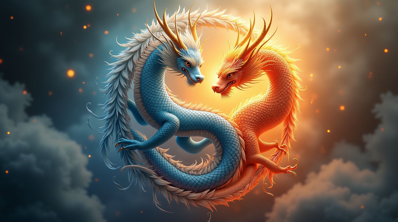 Yin e Yang na mitologia chinesa: representação do equilíbrio entre dragão e fênix