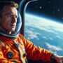 Yuri Gagarin primeiro homem no espaço dentro da Vostok 1 com vista da Terra