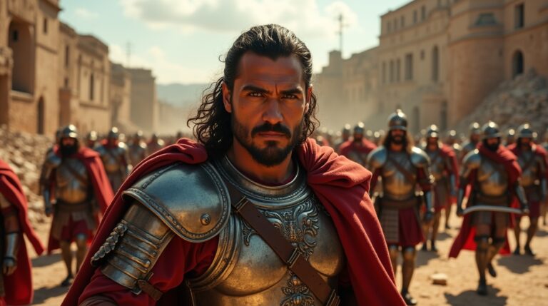 Hernán Cortés conquistador em cena da queda do Império Asteca em Tenochtitlán